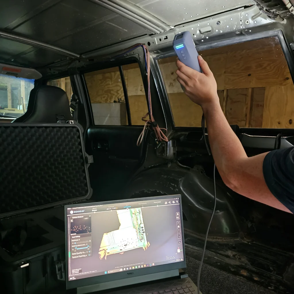 3D scanning interior of Jeep XJ Cherokee with Einstar scanner