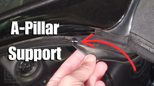 Lots of projects drain defender kit A-pillar seal supports installed