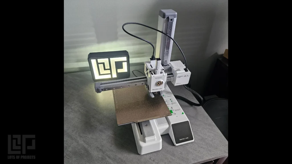 LOP lightbox behind 3d printer