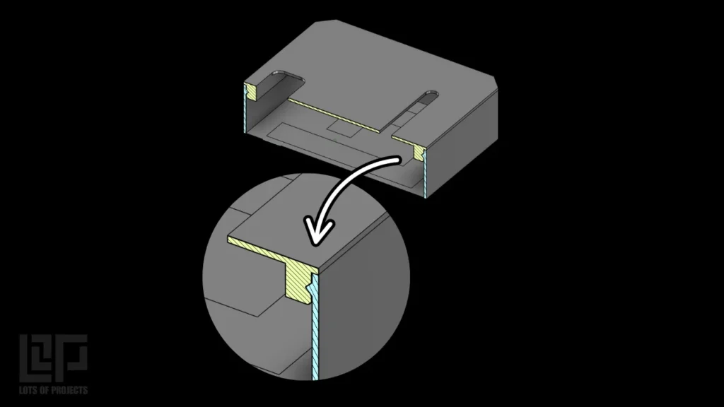 CAD image of LOP lightbox being assembled