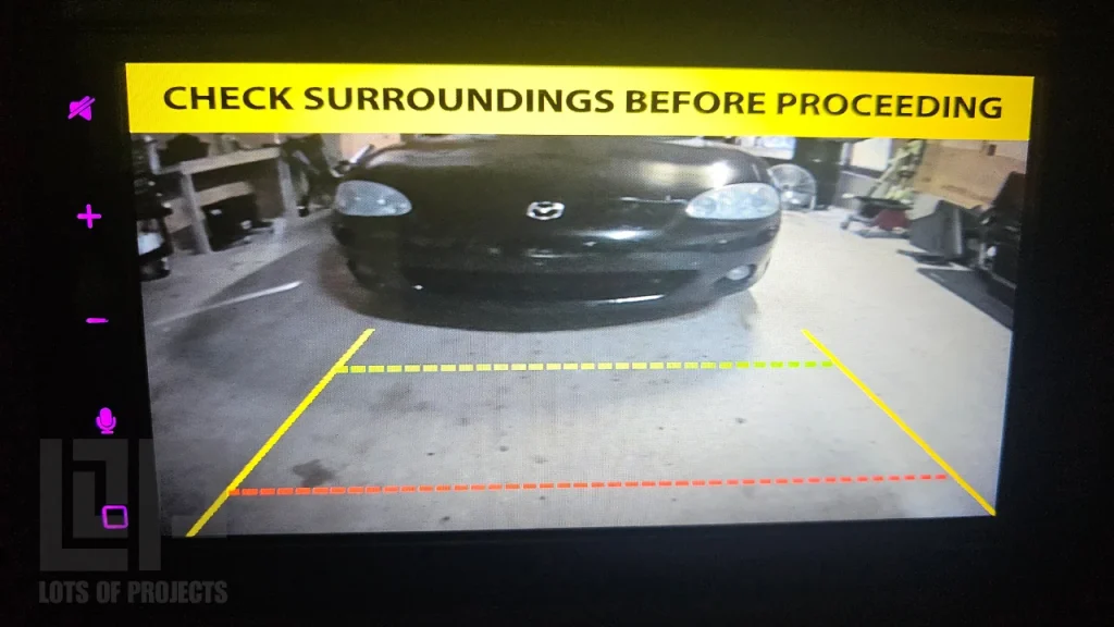 Reverse camera view