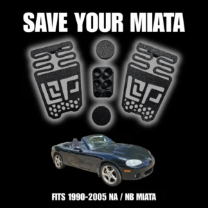 Miata Drain Defender Kit from lots of projects. prevent miata rust and fender debris. prevent moldy carpets and wet seats