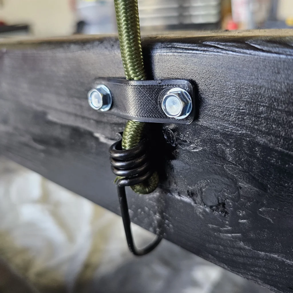 3D printed safety straps to secure the bugee cables