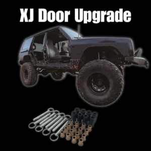 Lots Of Projects Jeep Cherokee XJ Door Upgrade Kit to fix and repair sagging and worn out doors. Quick release pin door doorless XJ capability